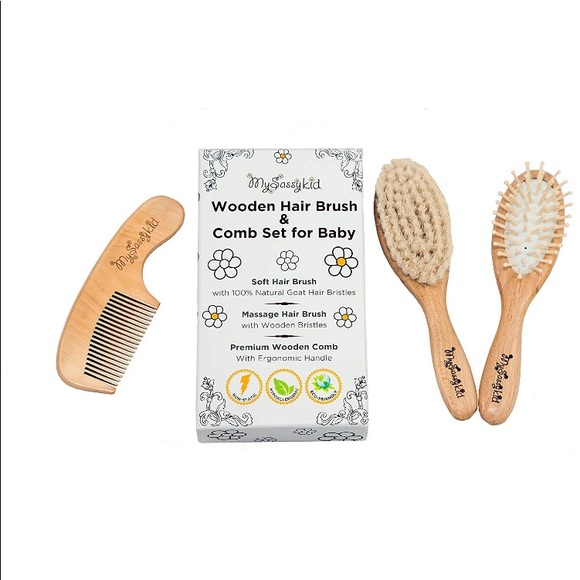 Other - Premium Wooden Baby Hair Brush and Comb Set Other - Premium Wooden Baby Hair Brush and Comb Set